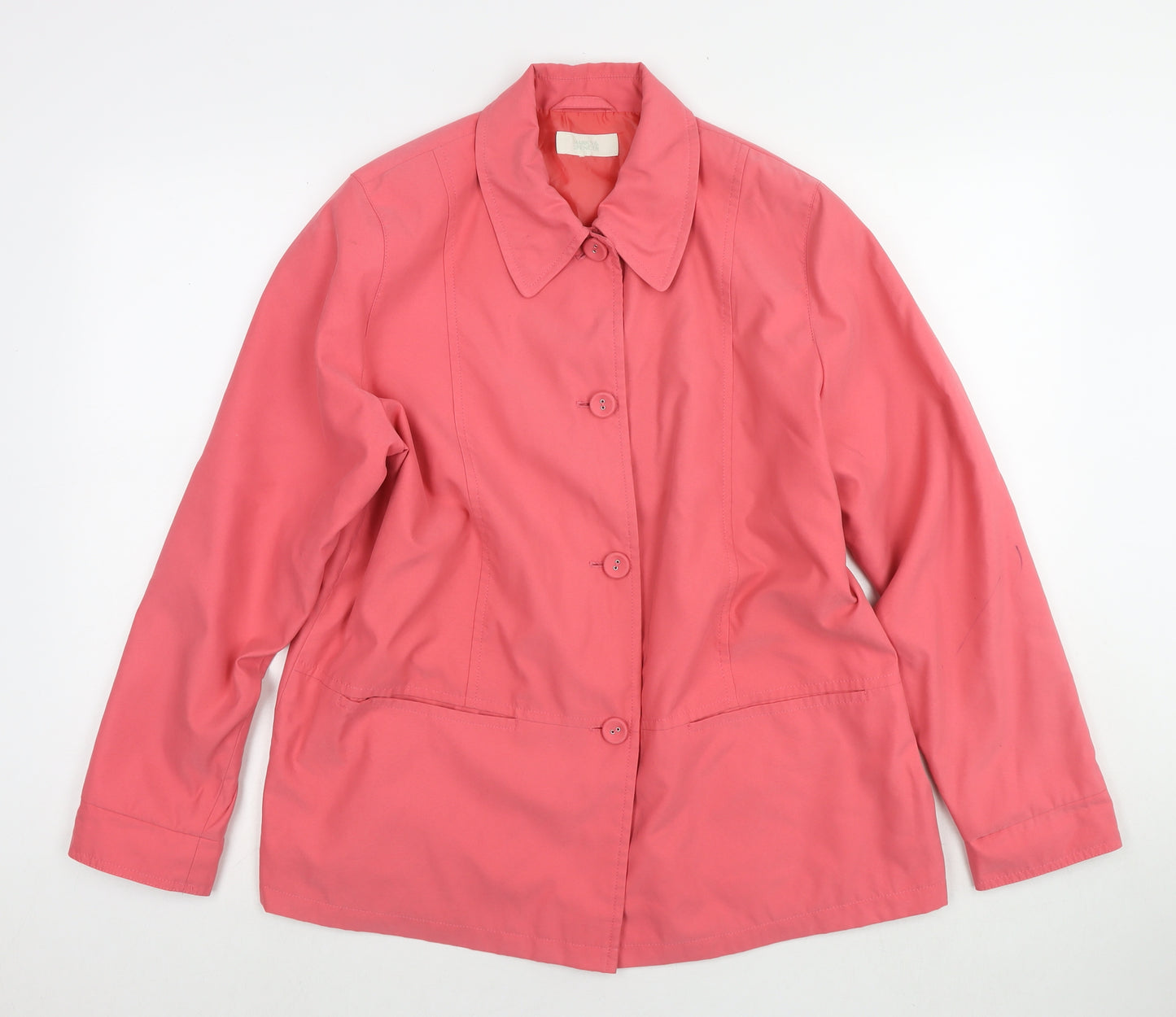 Marks and Spencer Womens Pink Jacket Size 18 Button