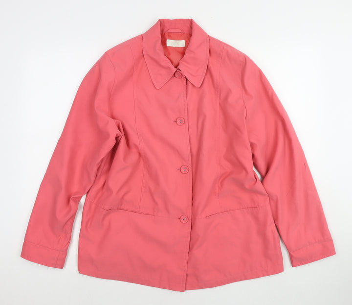 Marks and Spencer Womens Pink Jacket Size 18 Button