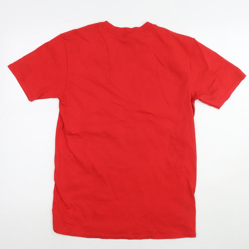 Deadpool Mens Red Cotton T-Shirt Size M Round Neck