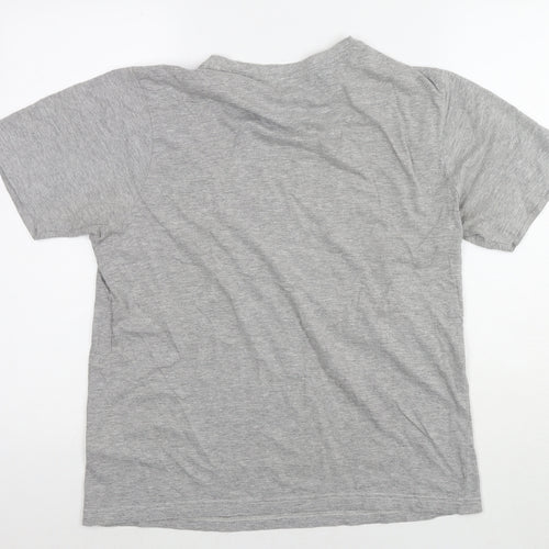 Studio Womens Grey Cotton Basic T-Shirt Size M Round Neck - Made for Speed Motorcycle