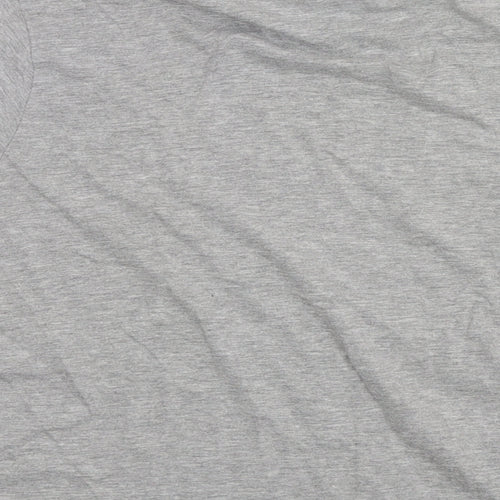 Studio Womens Grey Cotton Basic T-Shirt Size M Round Neck - Made for Speed Motorcycle