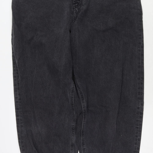 ASOS Womens Black Cotton Mom Jeans Size 30 in L32 in Regular Zip