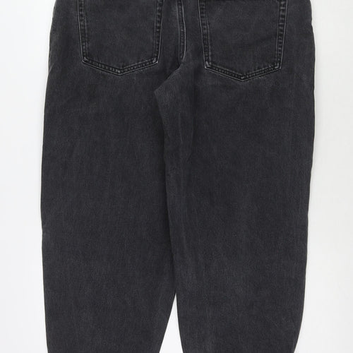 ASOS Womens Black Cotton Mom Jeans Size 30 in L32 in Regular Zip