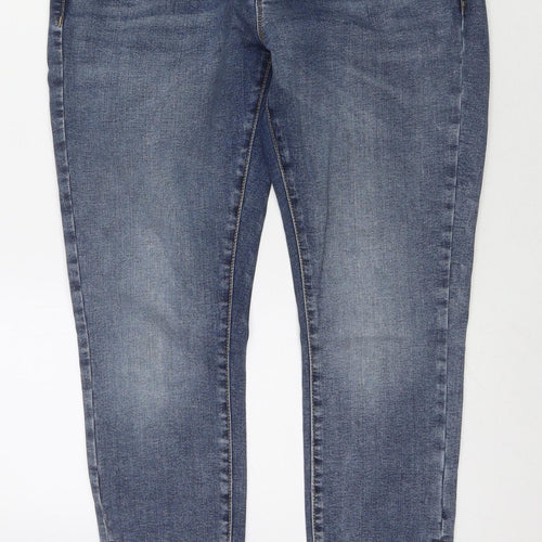 VERO MODA Womens Blue Cotton Skinny Jeans Size 30 in L30 in Regular Zip