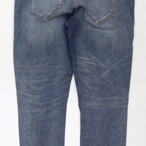 VERO MODA Womens Blue Cotton Skinny Jeans Size 30 in L30 in Regular Zip
