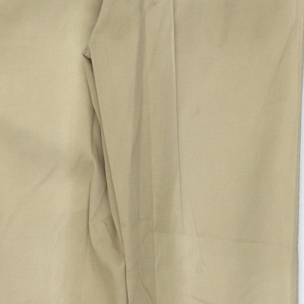 Gurteen Mens Brown Cotton Trousers Size 34 in L29 in Regular Zip