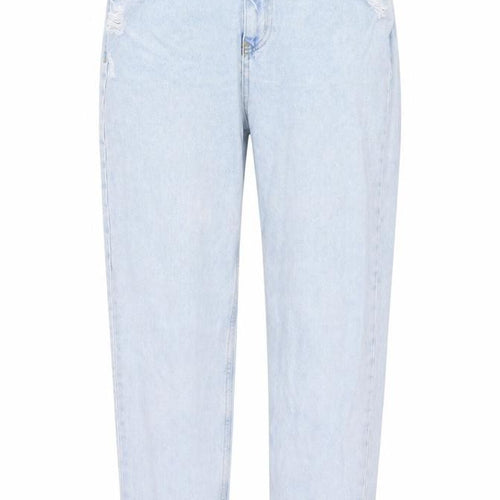 Zara Womens Blue Cotton Straight Jeans Size 10 L27 in Regular Zip