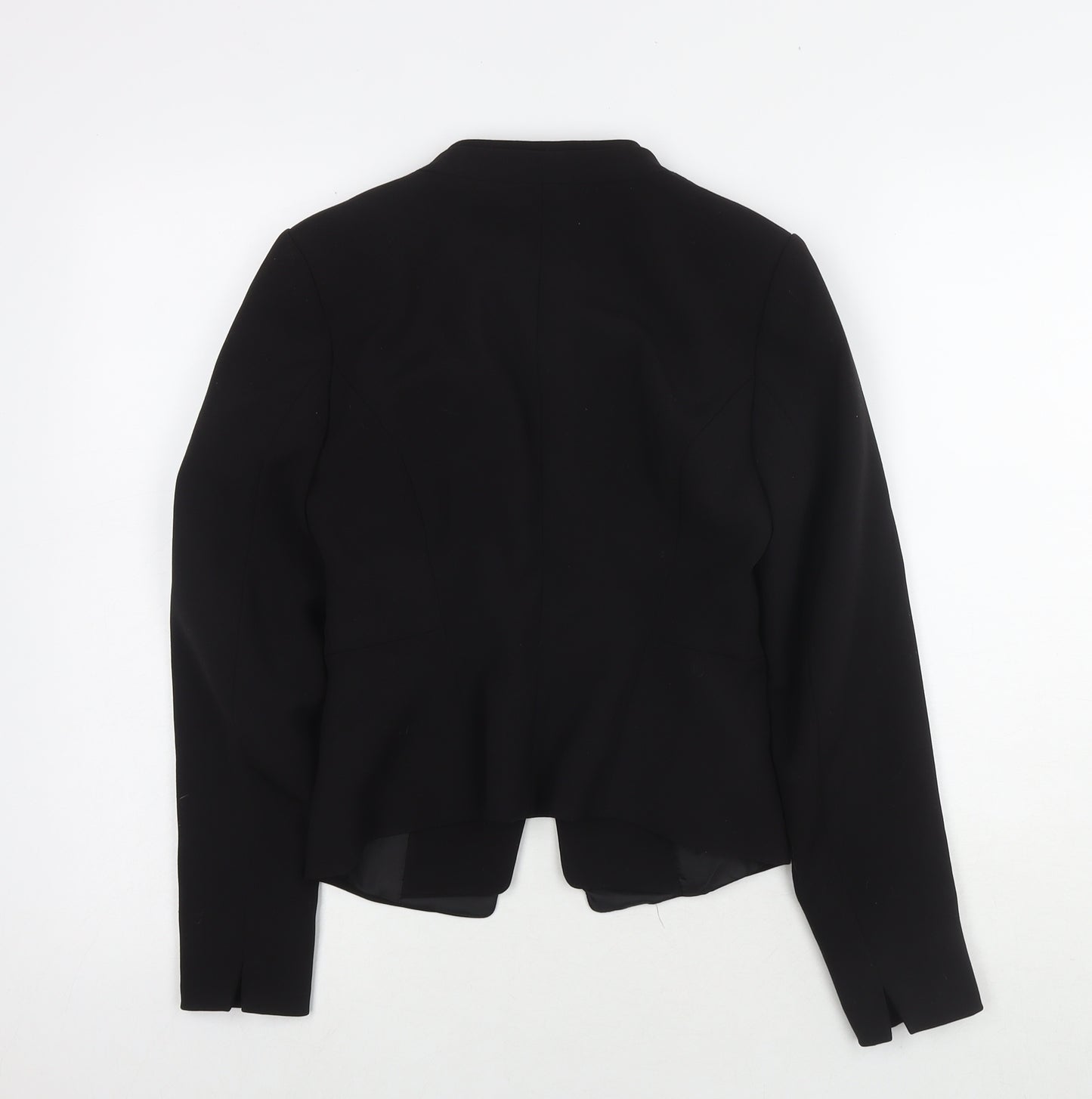 H&M Womens Black Jacket Blazer Size 8 Hook & Eye