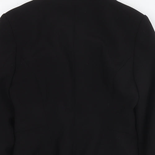 H&M Womens Black Jacket Blazer Size 8 Hook & Eye