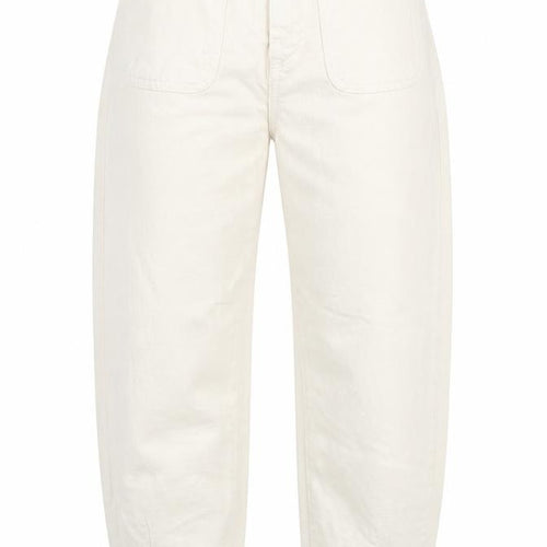 Zara Womens Ivory Cotton Straight Jeans Size 8 L24 in Regular Zip