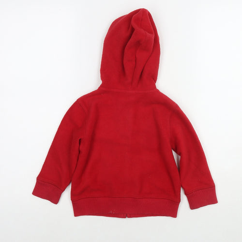 Gap Boys Red Jacket Size 2 Years Zip - Logo