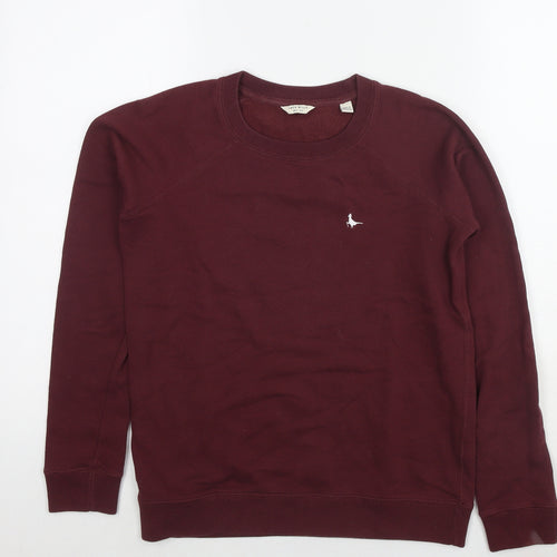 Jack Wills Womens Red Cotton Pullover Sweatshirt Size 6 Pullover