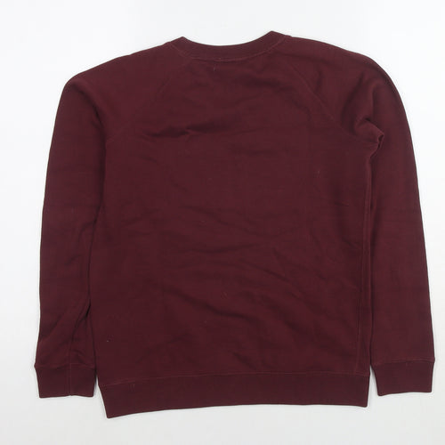 Jack Wills Womens Red Cotton Pullover Sweatshirt Size 6 Pullover