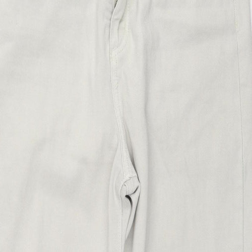Pull&Bear Womens Grey Cotton Straight Jeans Size 10 L25 in Regular Zip