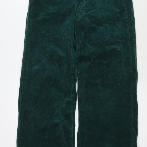 Divided by H&M Womens Green Cotton Trousers Size 12 L30 in Regular Zip