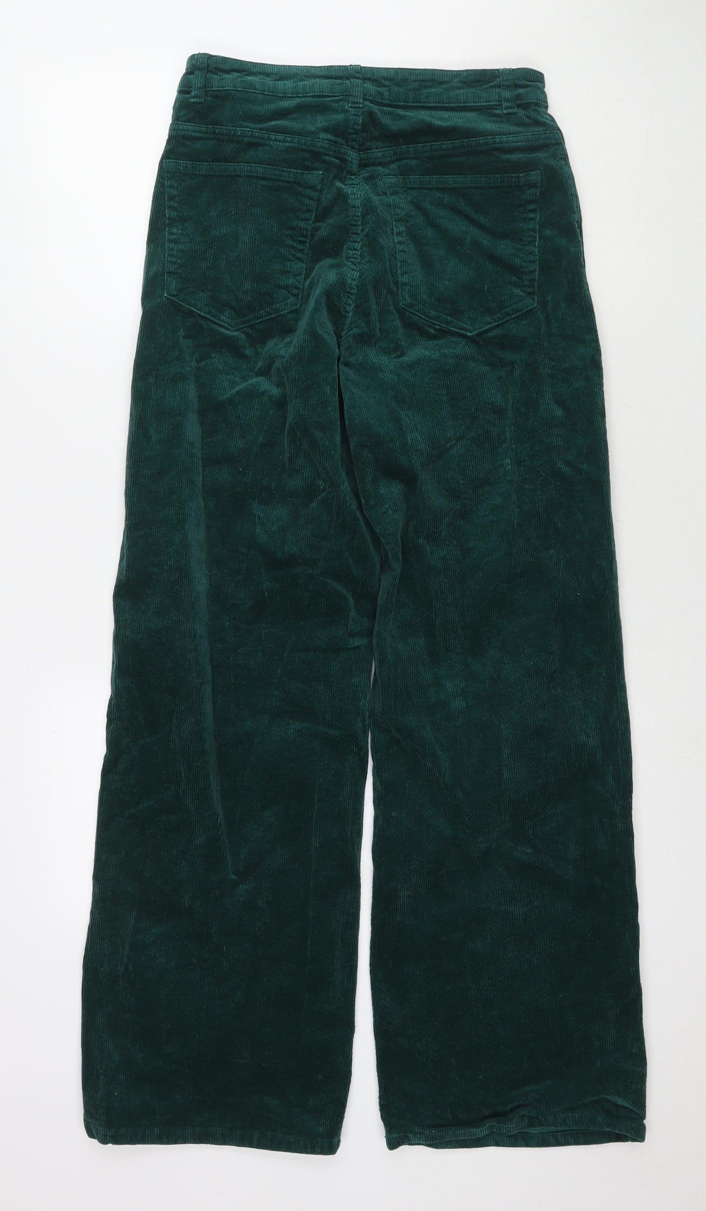 Divided by H&M Womens Green Cotton Trousers Size 12 L30 in Regular Zip