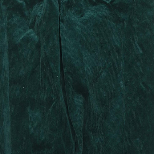 Divided by H&M Womens Green Cotton Trousers Size 12 L30 in Regular Zip