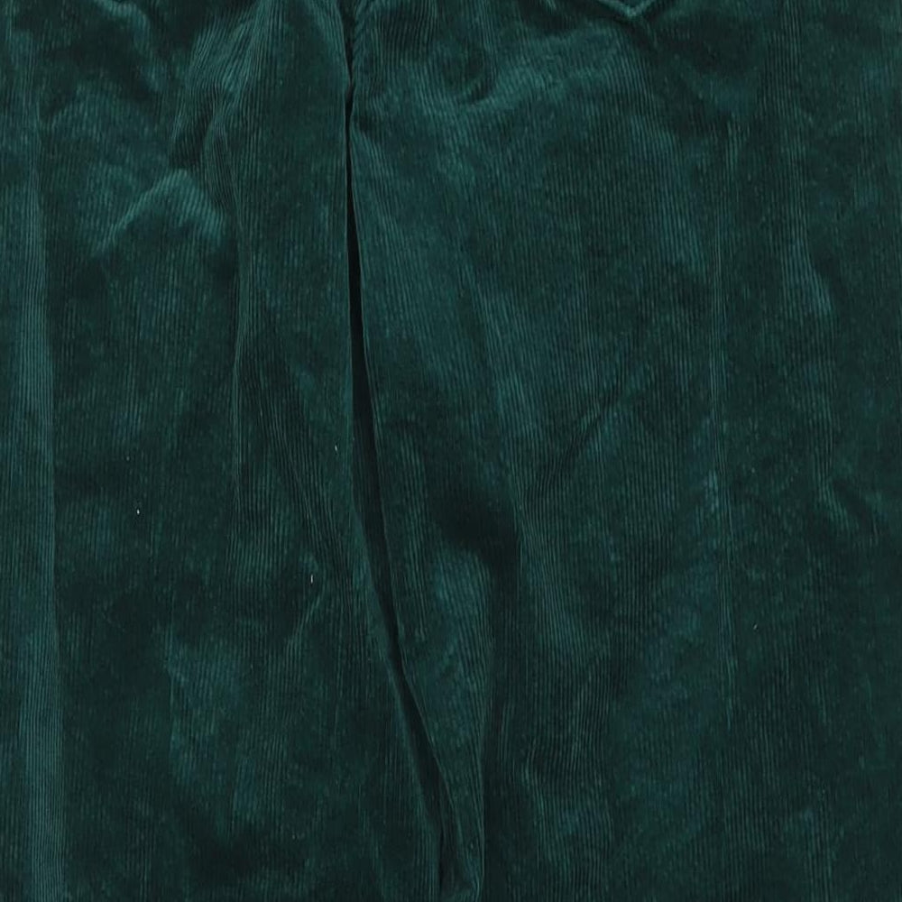 Divided by H&M Womens Green Cotton Trousers Size 12 L30 in Regular Zip