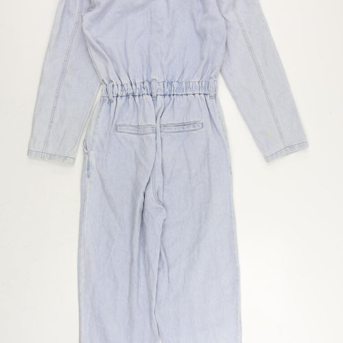 Pull&Bear Womens Blue Cotton Jumpsuit One-Piece Size S L26 in Zip