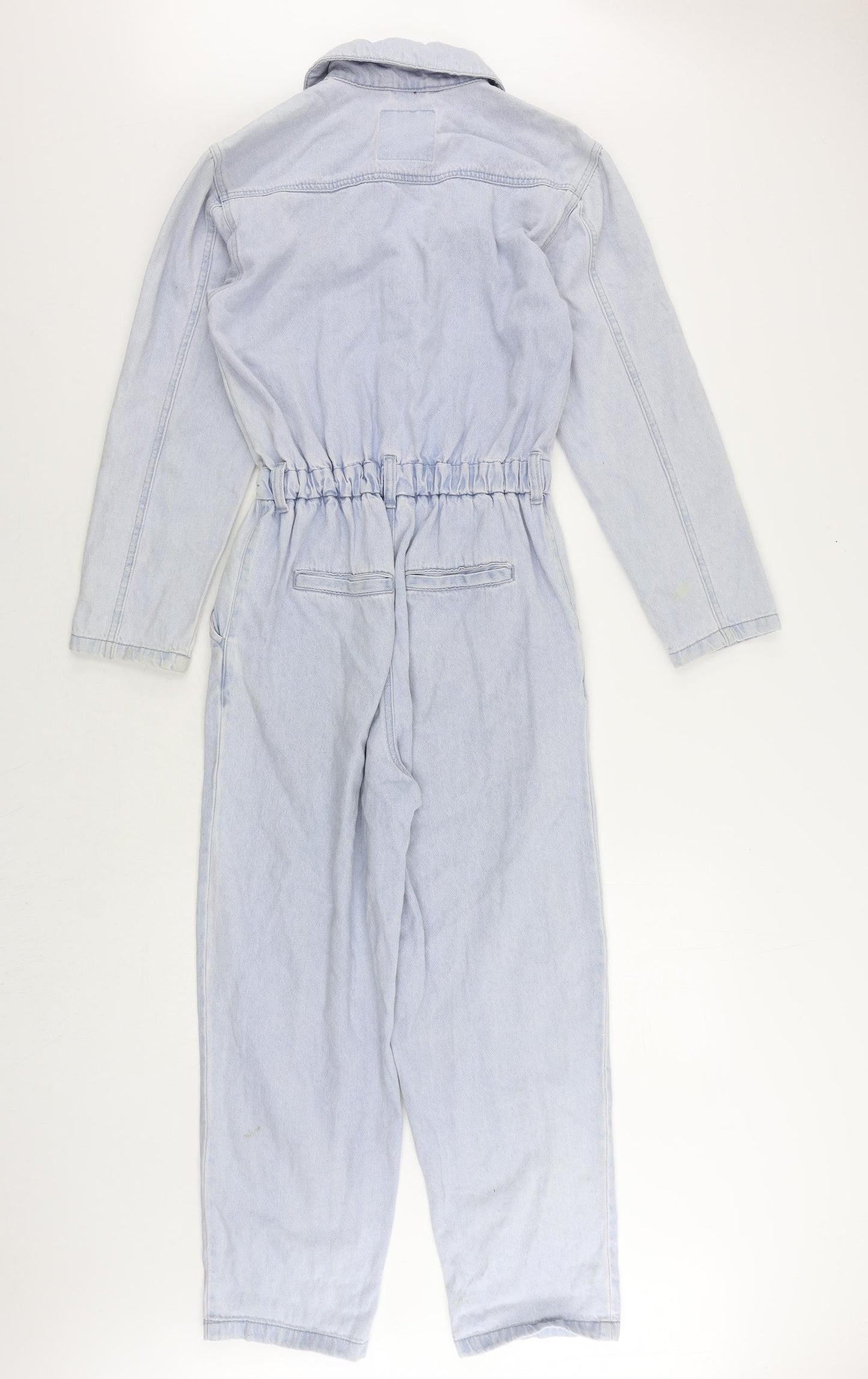 Pull&Bear Womens Blue Cotton Jumpsuit One-Piece Size S L26 in Zip