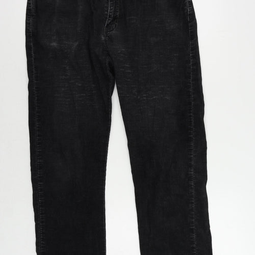 Levi's Mens Black Cotton Trousers Size 32 in L30 in Regular Zip - Vintage