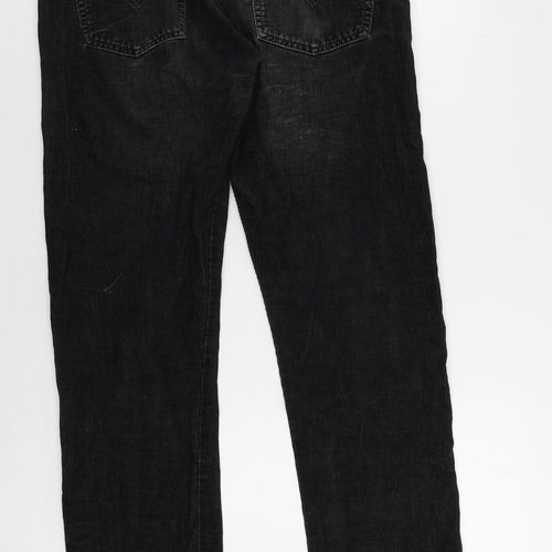 Levi's Mens Black Cotton Trousers Size 32 in L30 in Regular Zip - Vintage