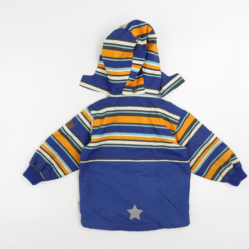 Racoor Boys Blue Striped Windbreaker Jacket Size 3 Years Zip - Outdoor Walking