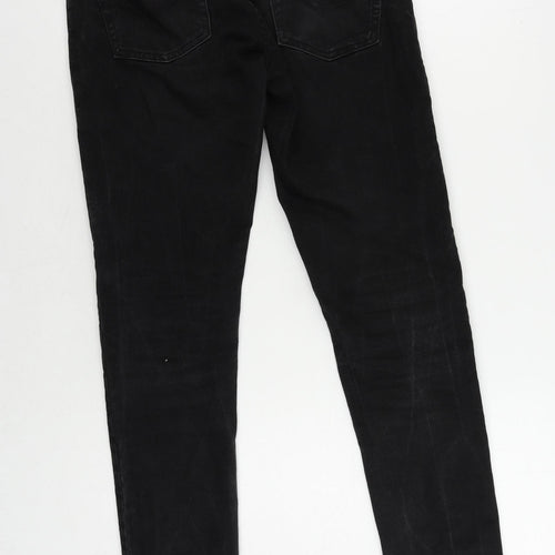 Pull&Bear Womens Black Cotton Skinny Jeans Size 10 L30 in Regular Zip