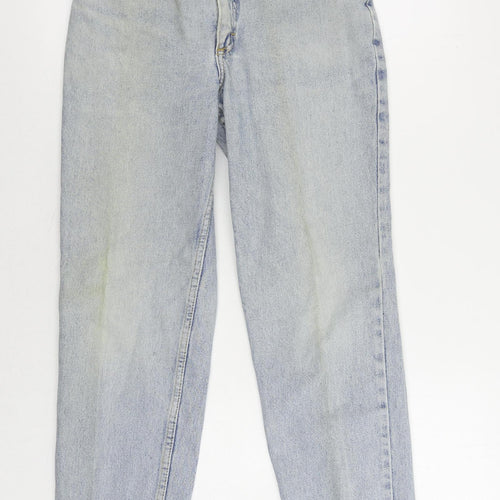 Lee Womens Blue Cotton Straight Jeans Size 26 in L29 in Regular Zip - Vintage