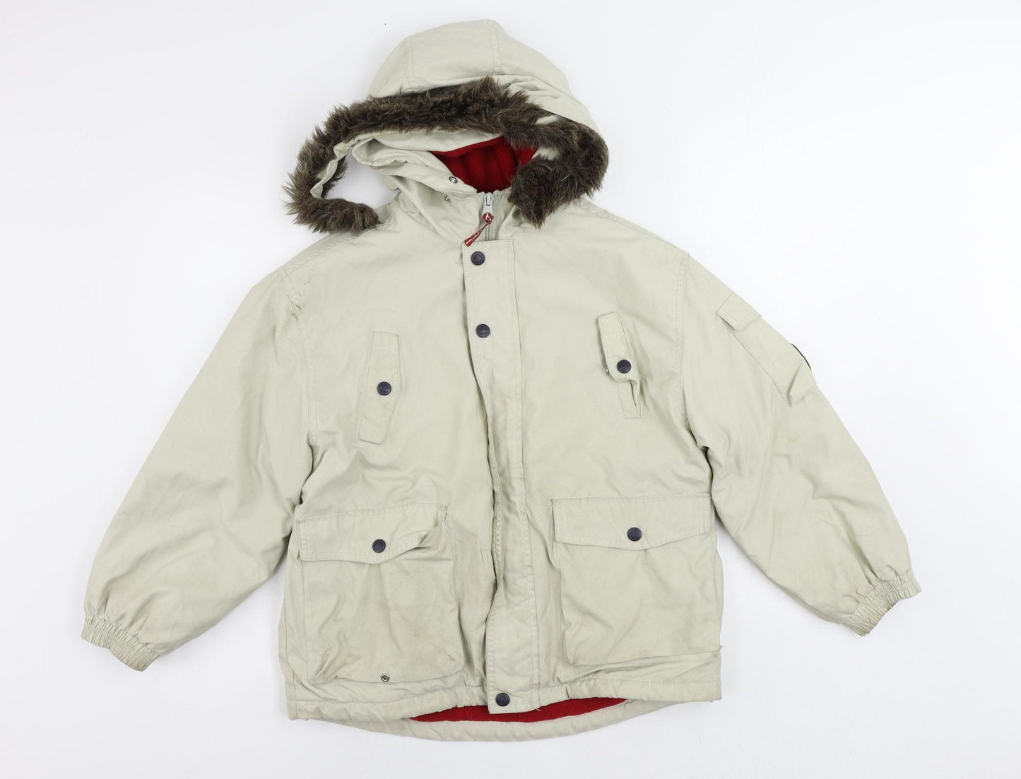 Timberland Boys Beige Puffer Jacket Jacket Size 10 Years Zip - Outdoor Walking Hooded