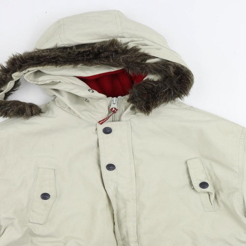 Timberland Boys Beige Puffer Jacket Jacket Size 10 Years Zip - Outdoor Walking Hooded