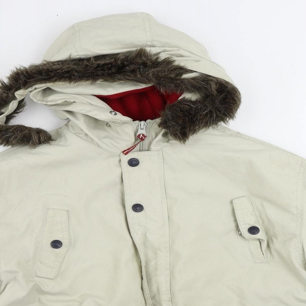 Timberland Boys Beige Puffer Jacket Jacket Size 10 Years Zip - Outdoor Walking Hooded