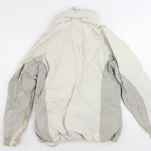 Mountain Warehouse Womens Grey Windbreaker Jacket Size 14 Zip - Outdoor Walking Technical Jacket Hiking Water Resistant