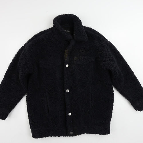 Monki Womens Blue Jacket Size S Button - Oversized