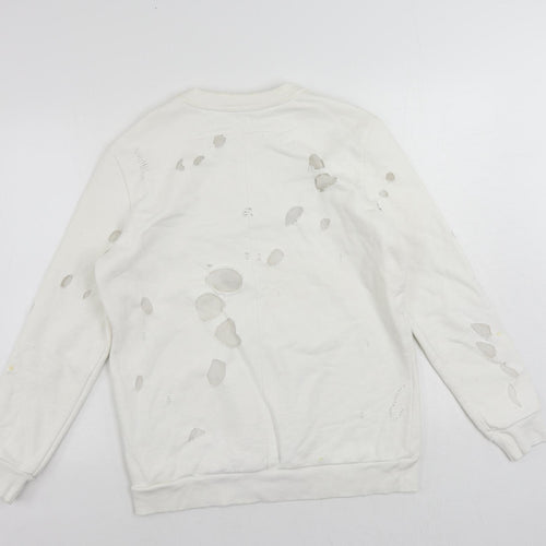Givenchy Mens White Cotton Pullover Sweatshirt Size XS - Logo