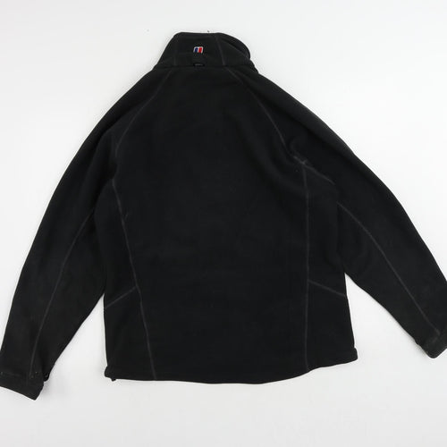 Berghaus Mens Black Jacket Size M Zip - Logo Vintage