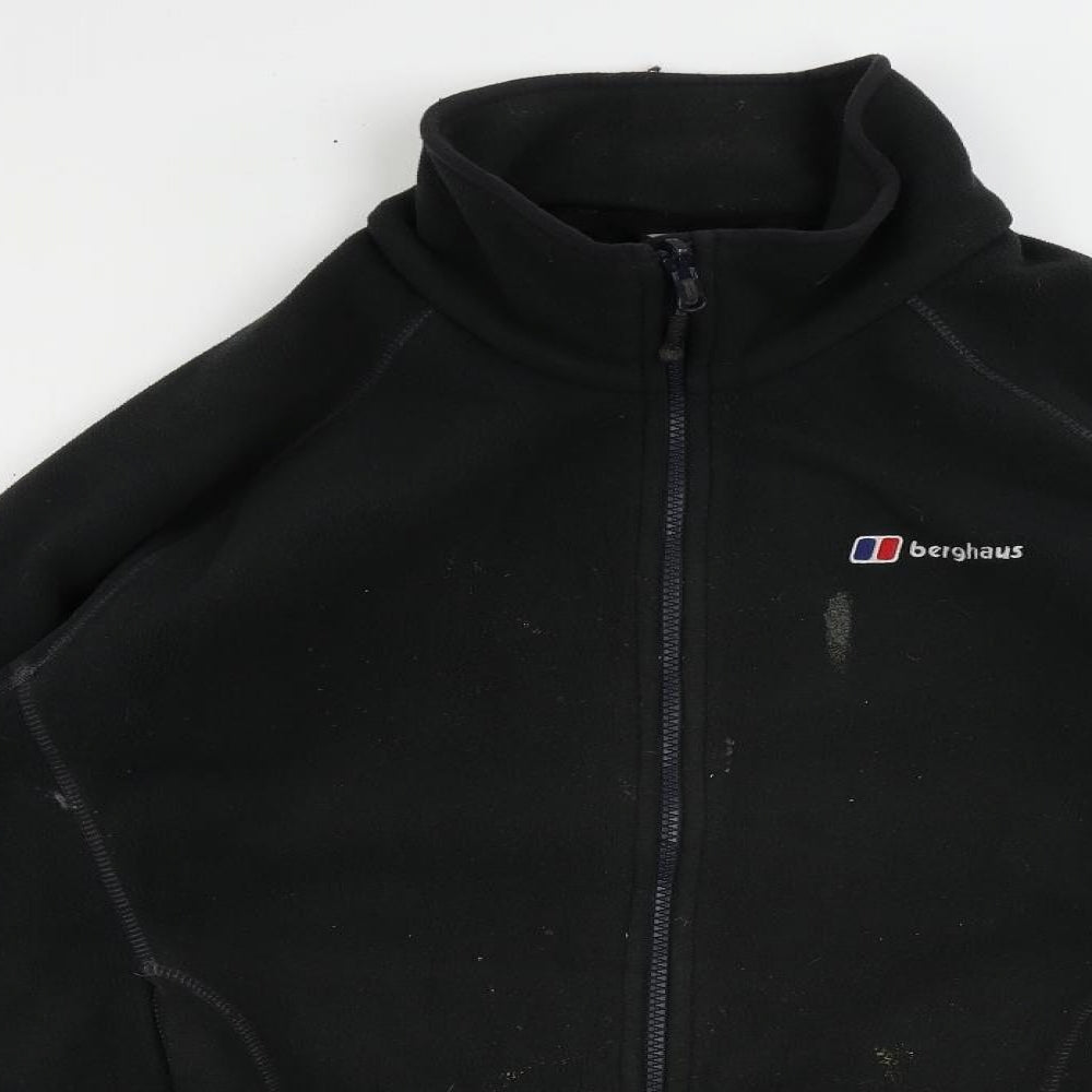 Berghaus Mens Black Jacket Size M Zip - Logo Vintage