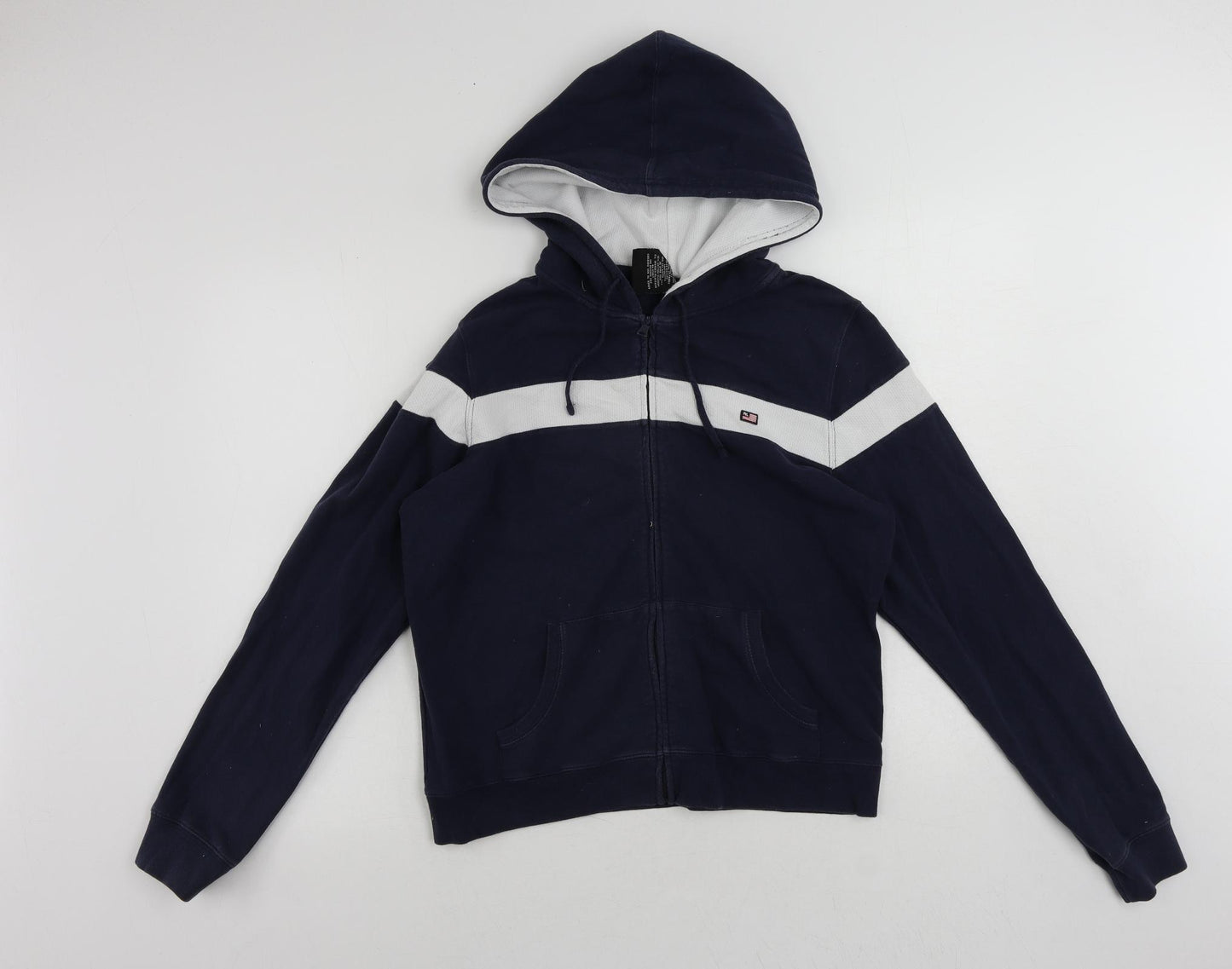 Polo Jeans Ralph Lauren Womens Blue Cotton Full Zip Hoodie Size L Zip - Logo Vintage