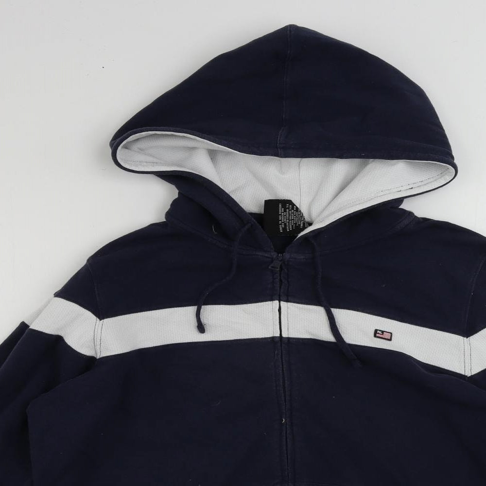 Polo Jeans Ralph Lauren Womens Blue Cotton Full Zip Hoodie Size L Zip - Logo Vintage