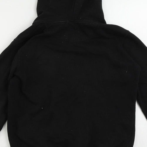 Holyfield Womens Black Cotton Full Zip Hoodie Size L Zip - Logo Vintage