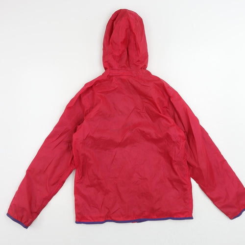 Quechua Girls Pink Windbreaker Jacket Size 12 Years Zip - Logo Outdoor Walking Water Resistant
