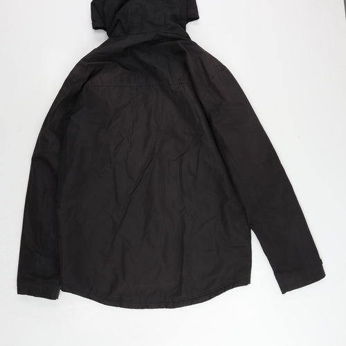 No Fear Mens Black Windbreaker Jacket Size M Zip - Technical Waterproof Windproof Hooded