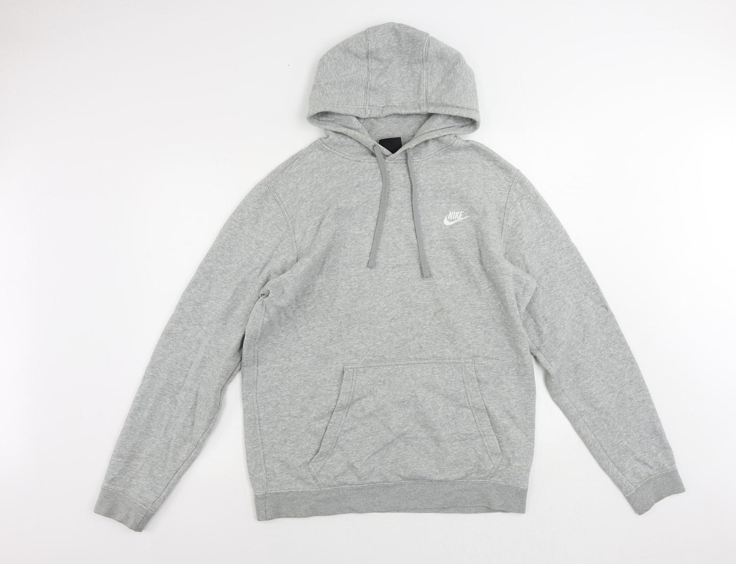 Nike Mens Grey Cotton Pullover Hoodie Size M - Vintage Logo