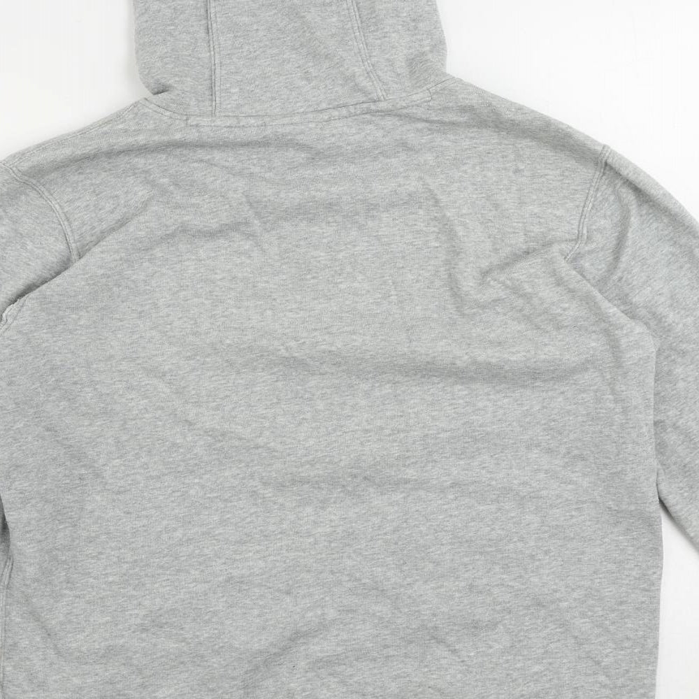 Nike Mens Grey Cotton Pullover Hoodie Size M - Vintage Logo