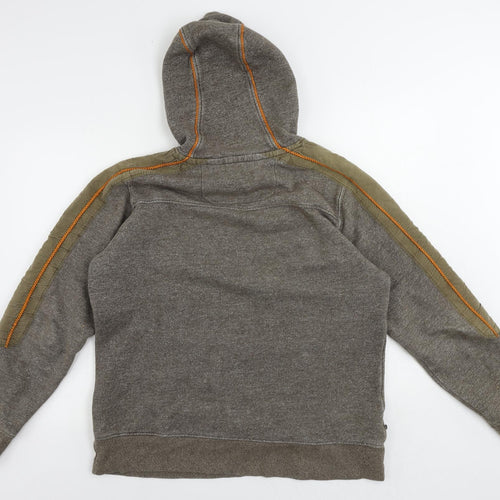 Fat Face Mens Brown Cotton Pullover Hoodie Size L - Vintage Logo