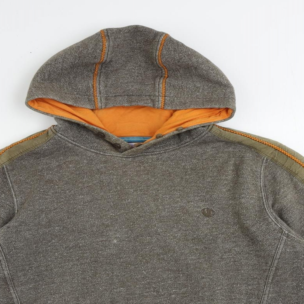 Fat Face Mens Brown Cotton Pullover Hoodie Size L - Vintage Logo