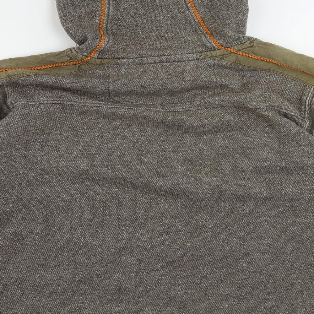 Fat Face Mens Brown Cotton Pullover Hoodie Size L - Vintage Logo