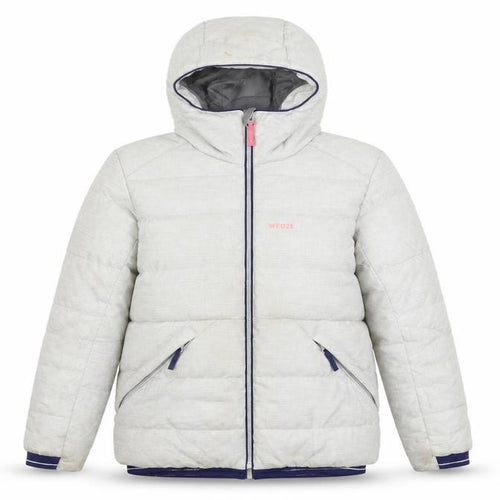 Wedze Girls Grey Puffer Jacket Jacket Size 12 Years Zip - Technical Waterproof Windproof Hooded