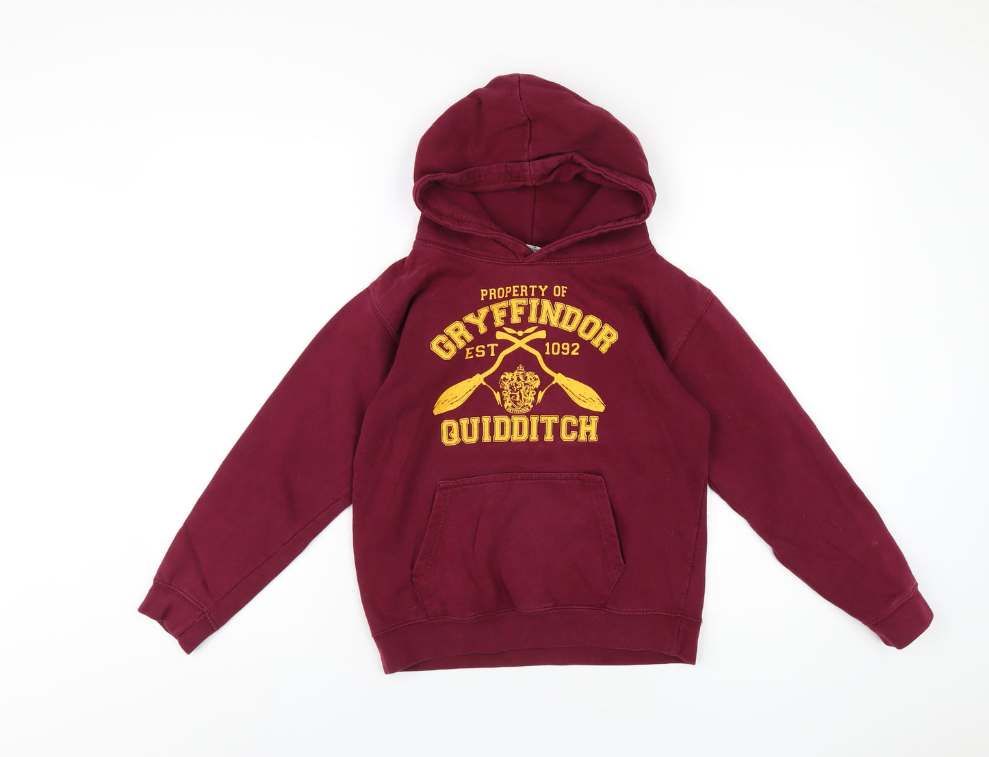 Harry Potter Boys Red Cotton Pullover Hoodie Size 9-10 Years Pullover - Gryffindor