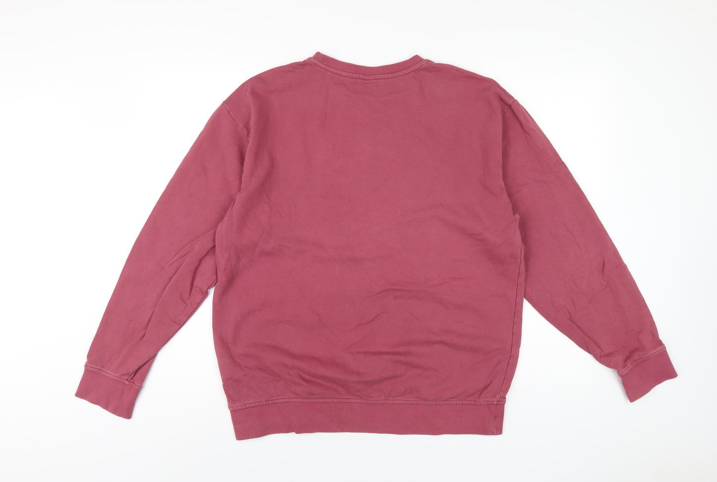VANS Mens Pink Cotton Pullover Sweatshirt Size S